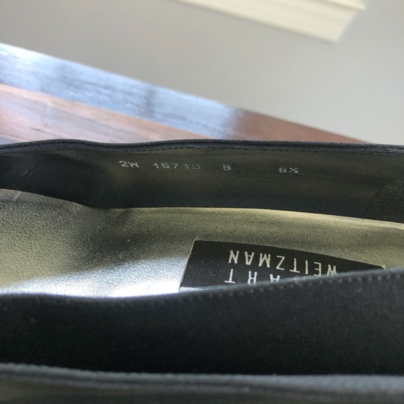 Stuart Weitzman Black Heels with Glittering Silver Block - Picture 5 of 8